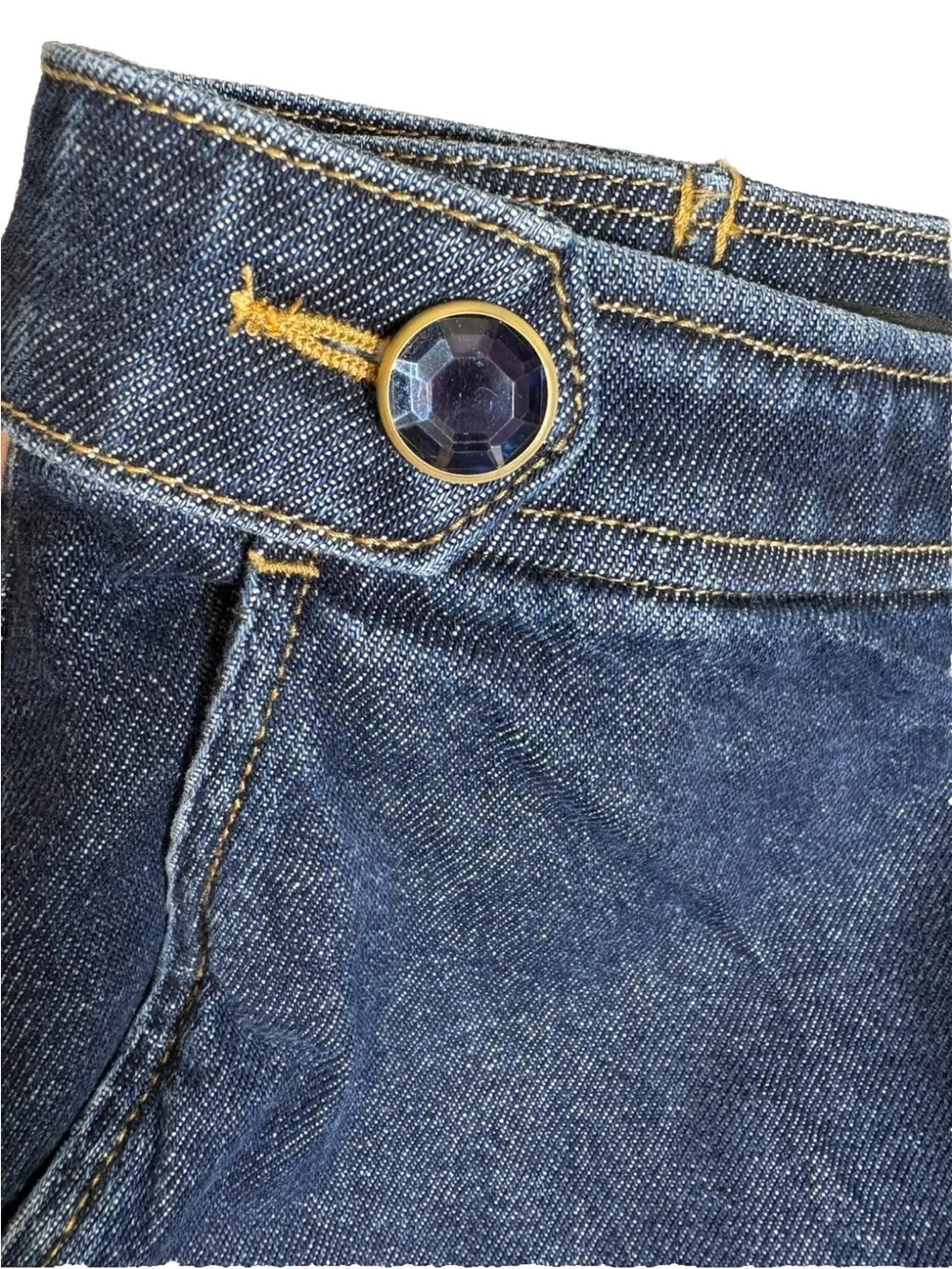 Talbots Flare Leg High Waist Jeans Gianna Wash Womens Size 6 Jewel Accent